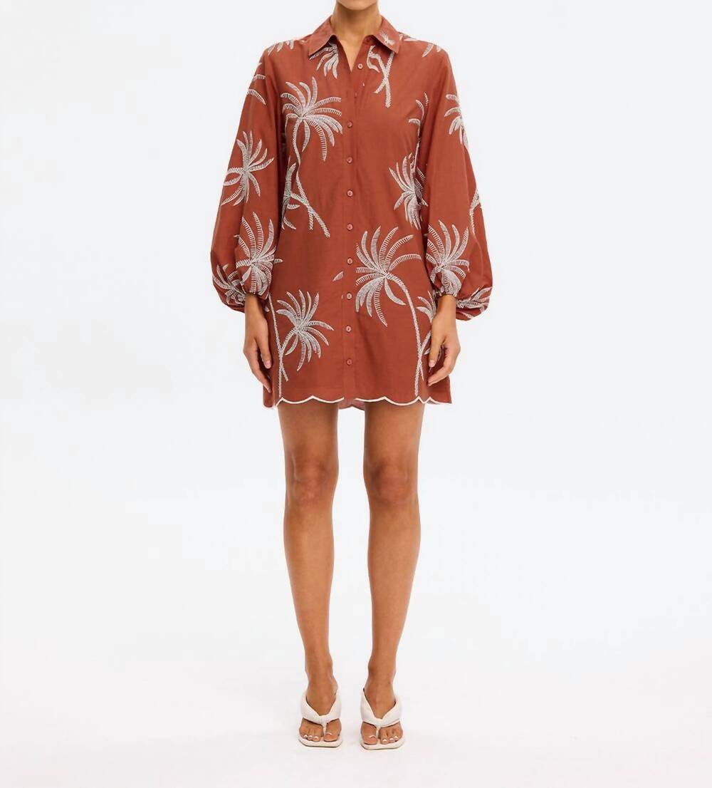 NEW KIVARI amaya mini dress in rust
